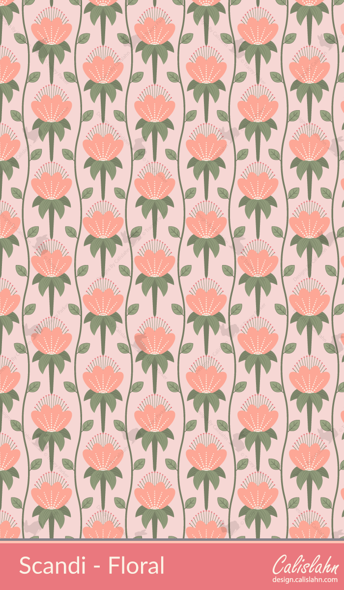 Scandi Collection - Floral Seamless Pattern by Calislahn
