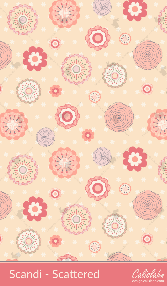 Scandi Collection - Scattered Florals Seamless Pattern by Calislahn