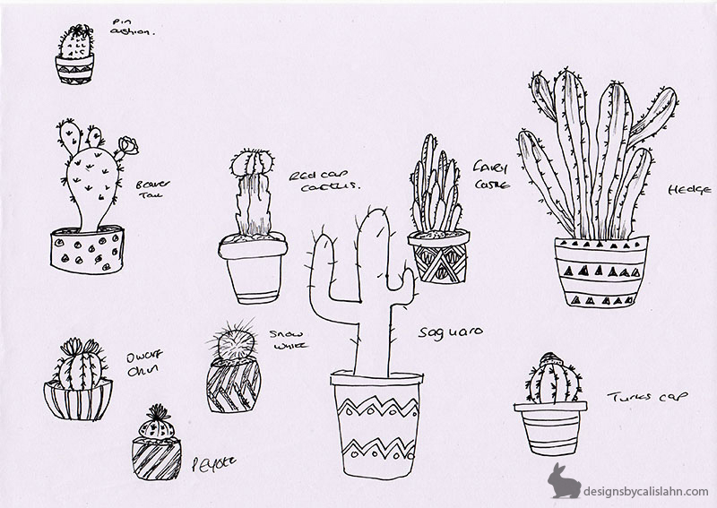 Watercolour Cactus | Designs by Calislahn