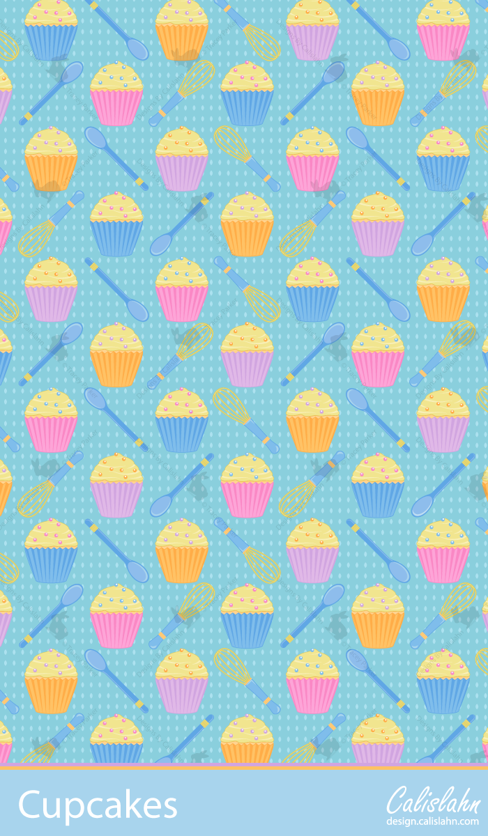 Cupcakes Seamless Pattern by Calislahn