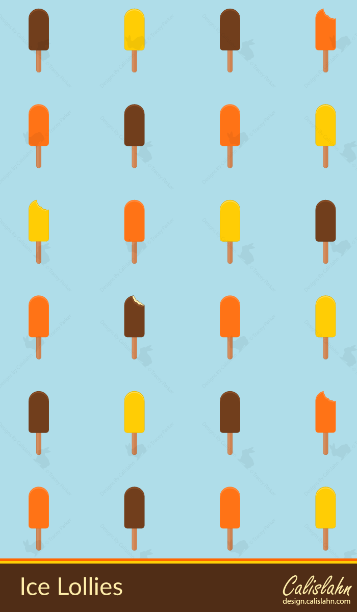Ice Lolly Seamless Pattern by Calislahn