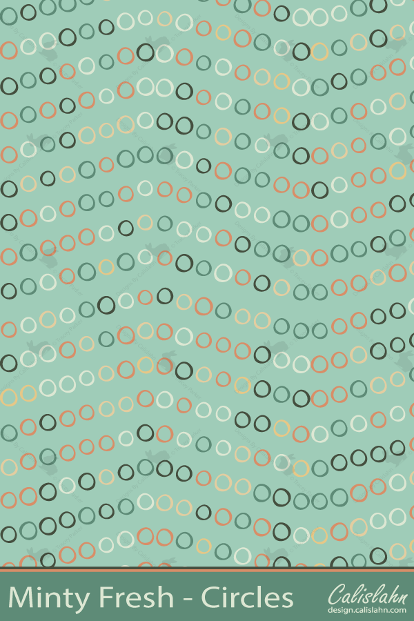 Minty Fresh Seamless Circles Pattern by Calislahn
