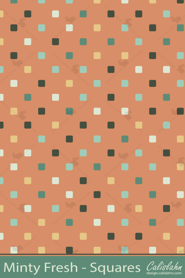 Minty Fresh Seamless Squares Pattern by Calislahn