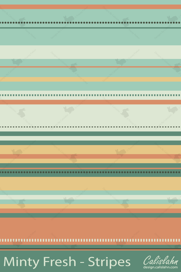 Minty Fresh Seamless Stripes Pattern by Calislahn