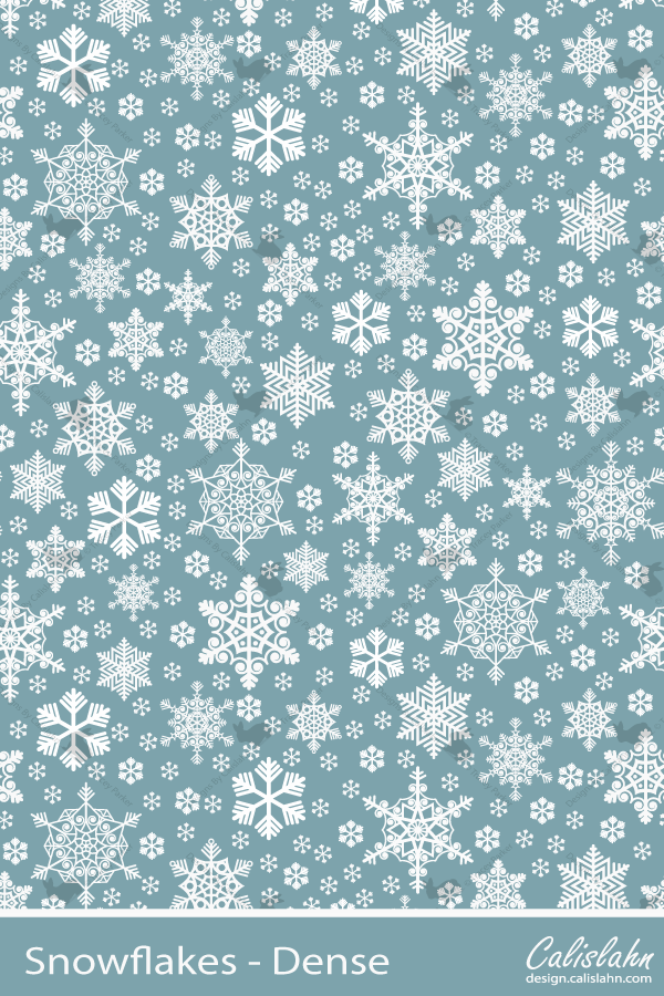 Dense Snowflakes Seamless Pattern by Calislahn