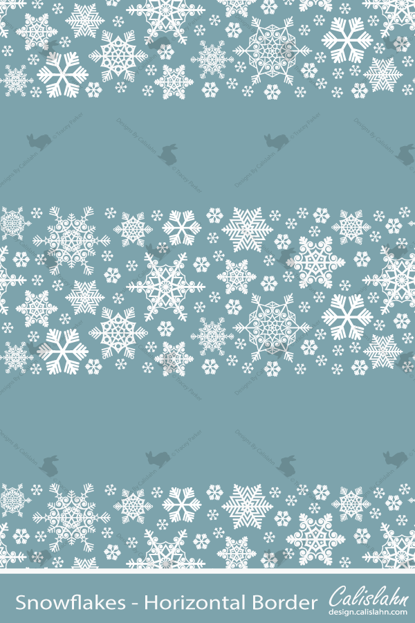 Snowflakes Seamless Horizontal Border by Calislahn