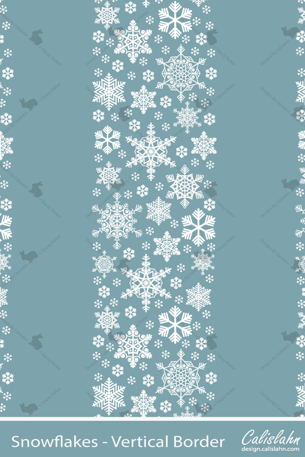 Snowflakes Seamless Vertical Border by Calislahn