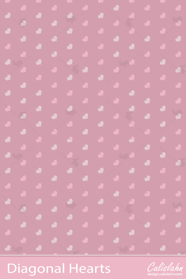 Seamless Diagonal Pink Hearts Pattern