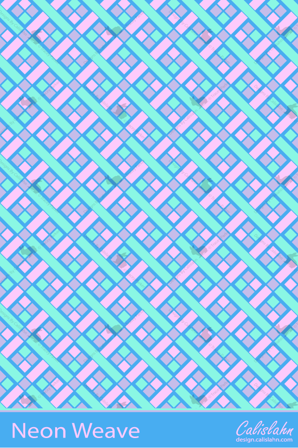 Neon Weave Pattern by Calislahn