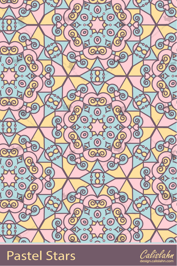 Pastel Stars Pattern by Calislahn