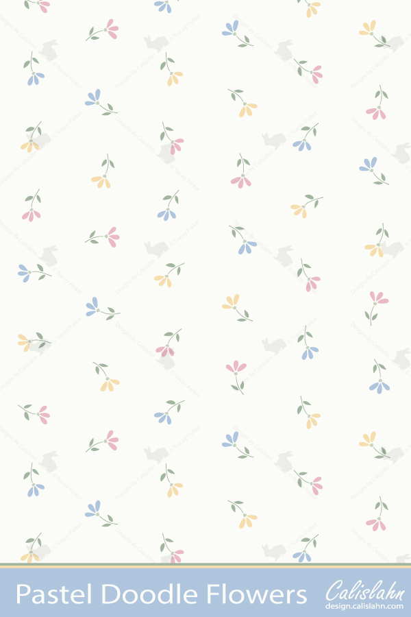 Pastel Doodle Flowers by Calislahn