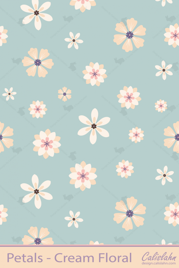 Petal - Cream Flowers by Calislahn