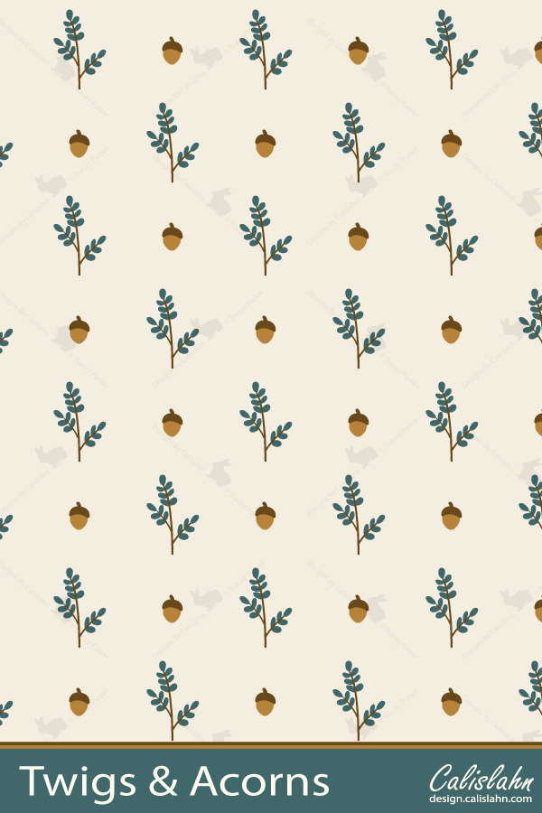 Twigs & Acorns Pattern by Calislahn.