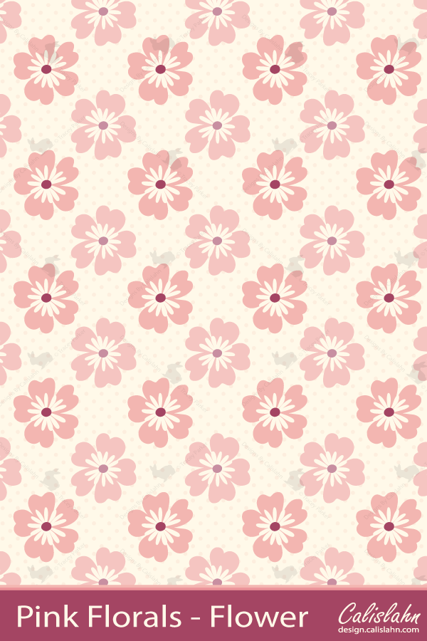 Pink Florals - Flower by Calislahn