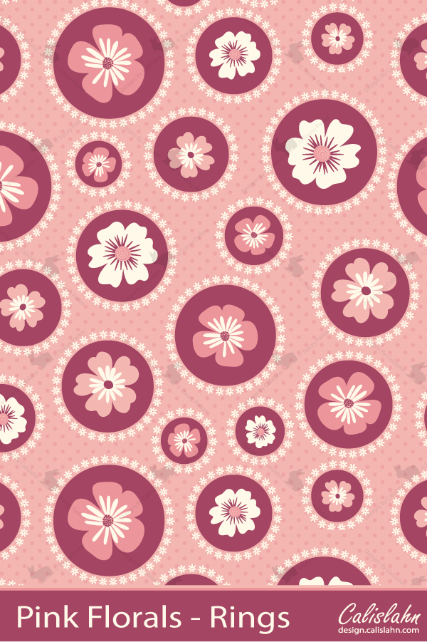 Pink Florals - Rings by Calislahn