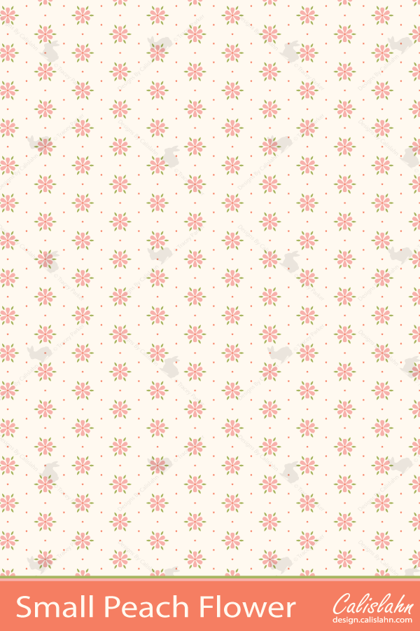 Small Peach Flower Pattern by Calislahn