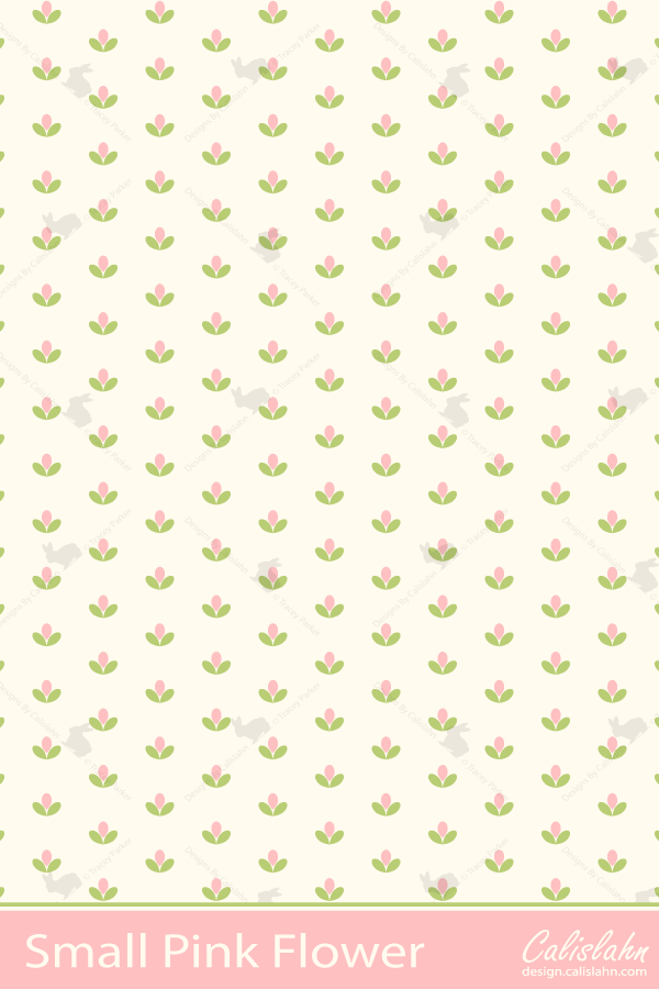 Small Pink Flower Pattern by Calislahn