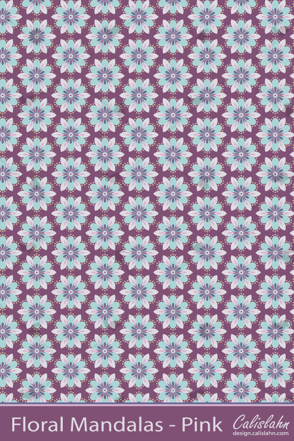 Pink Floral Mandala Pattern by Calislahn