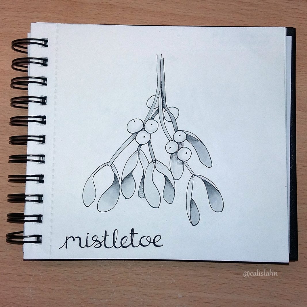 Bloomtober Day 19 - Mistletoe by Calislahn