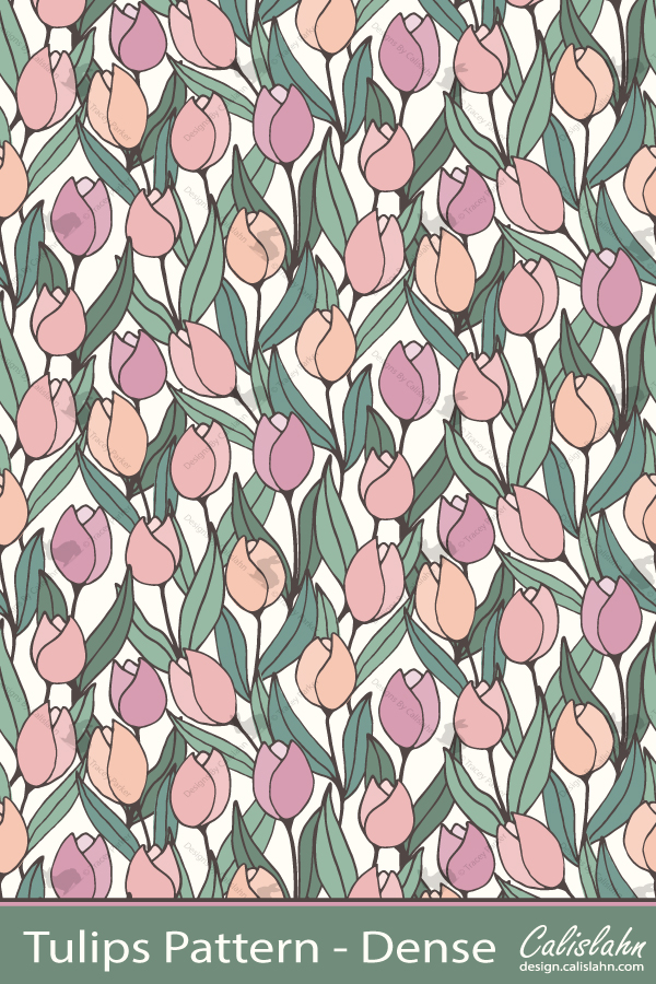 Tulips Pattern - Dense by Calislahn
