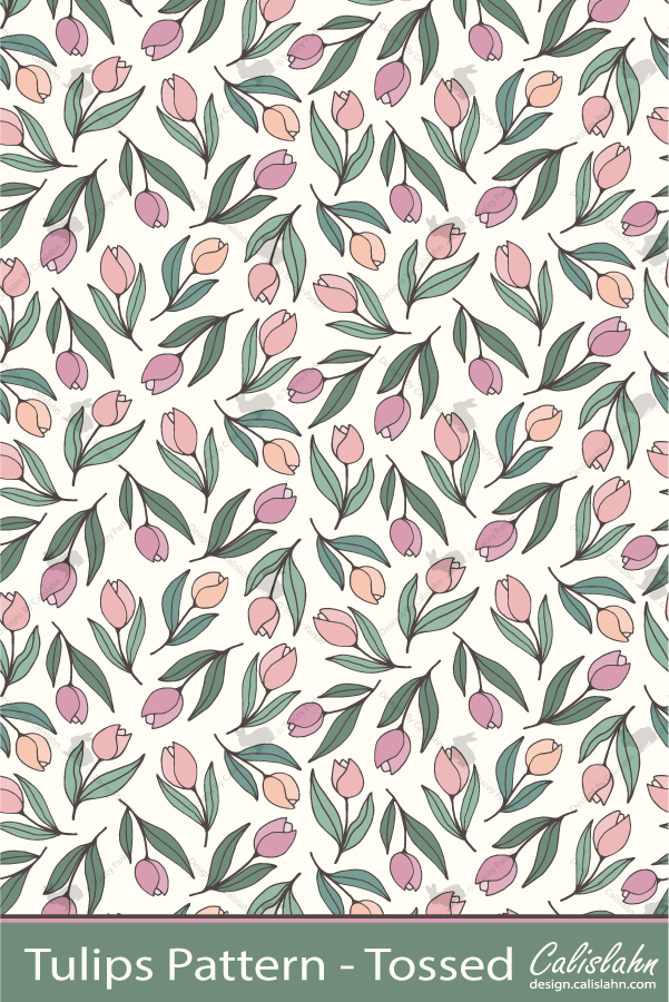 Tulips Pattern - Tossed by Calislahn