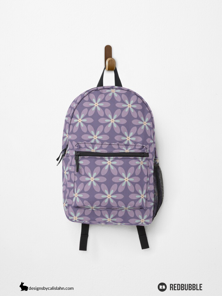 Purple Petals Backpack by Calislahn