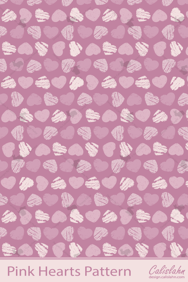 Pink Hearts Pattern by Calislahn
