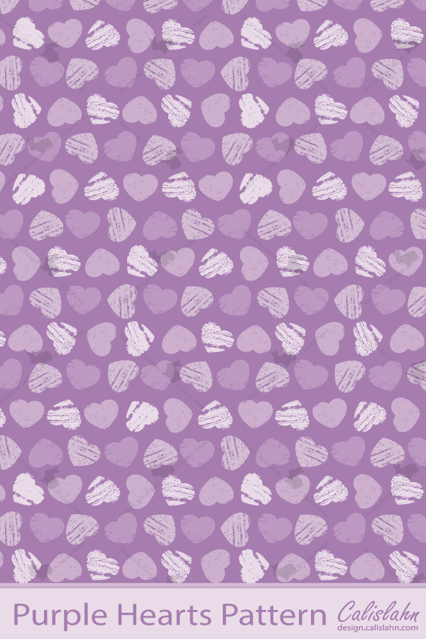 Purple Hearts Pattern by Calislahn